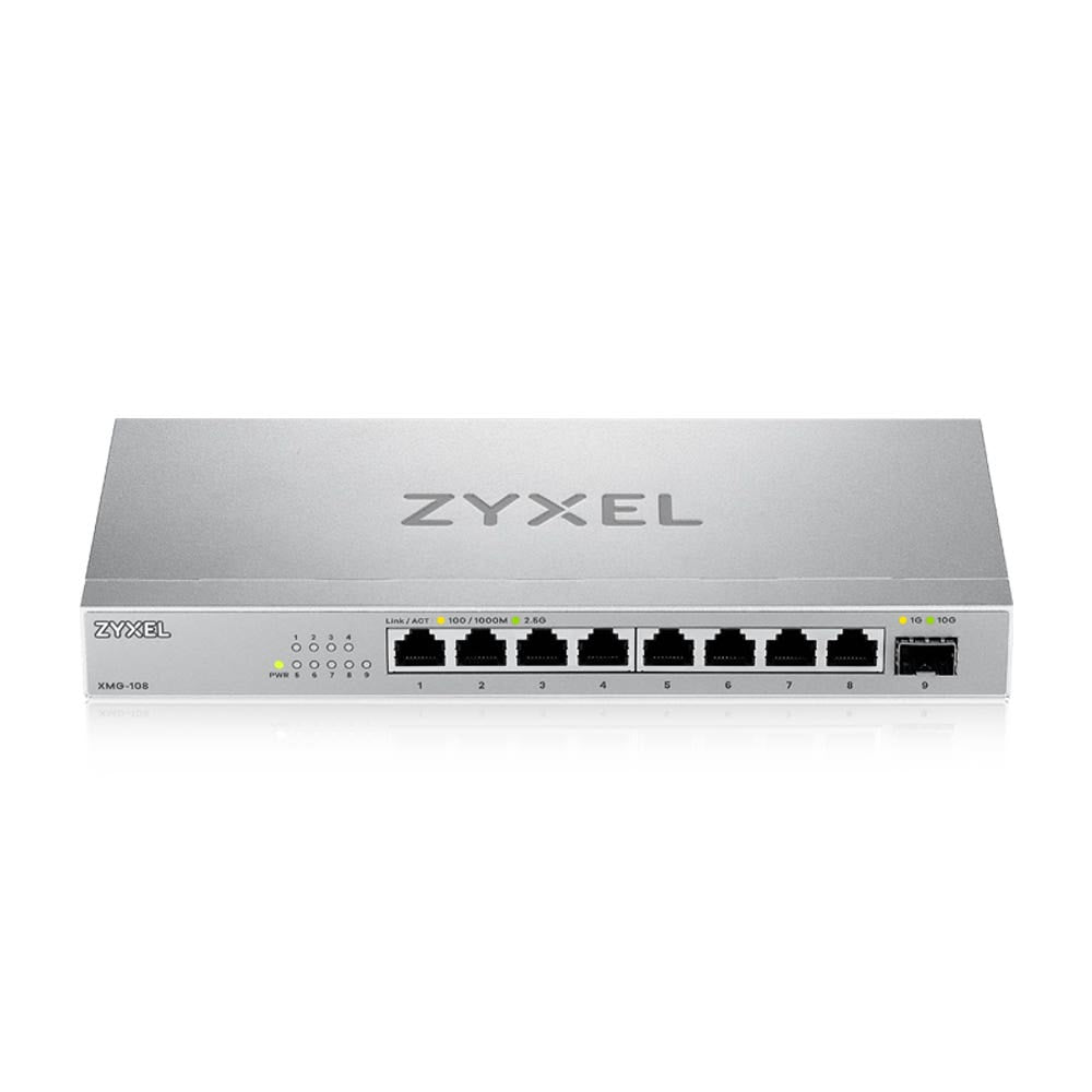 et (100/1000/2500) Silver Zyxel XMG-108-ZZ0101F 4718937631131 Nätverksswitchar XMG-108 www.electricalstuff.se ElectricalSt