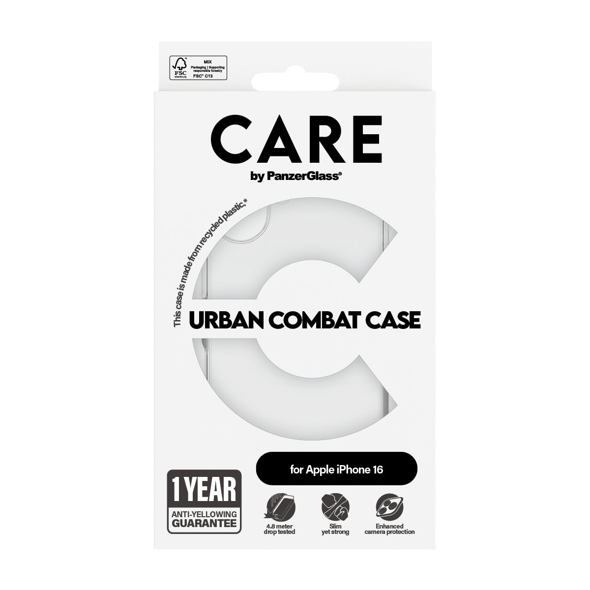 PanzerGlass CARE by PG Transparent iPhone16 6.1 mobiltelefonfodral Omslag PanzerGlass 1353 5715685004193 Mobiltelefonfodr
