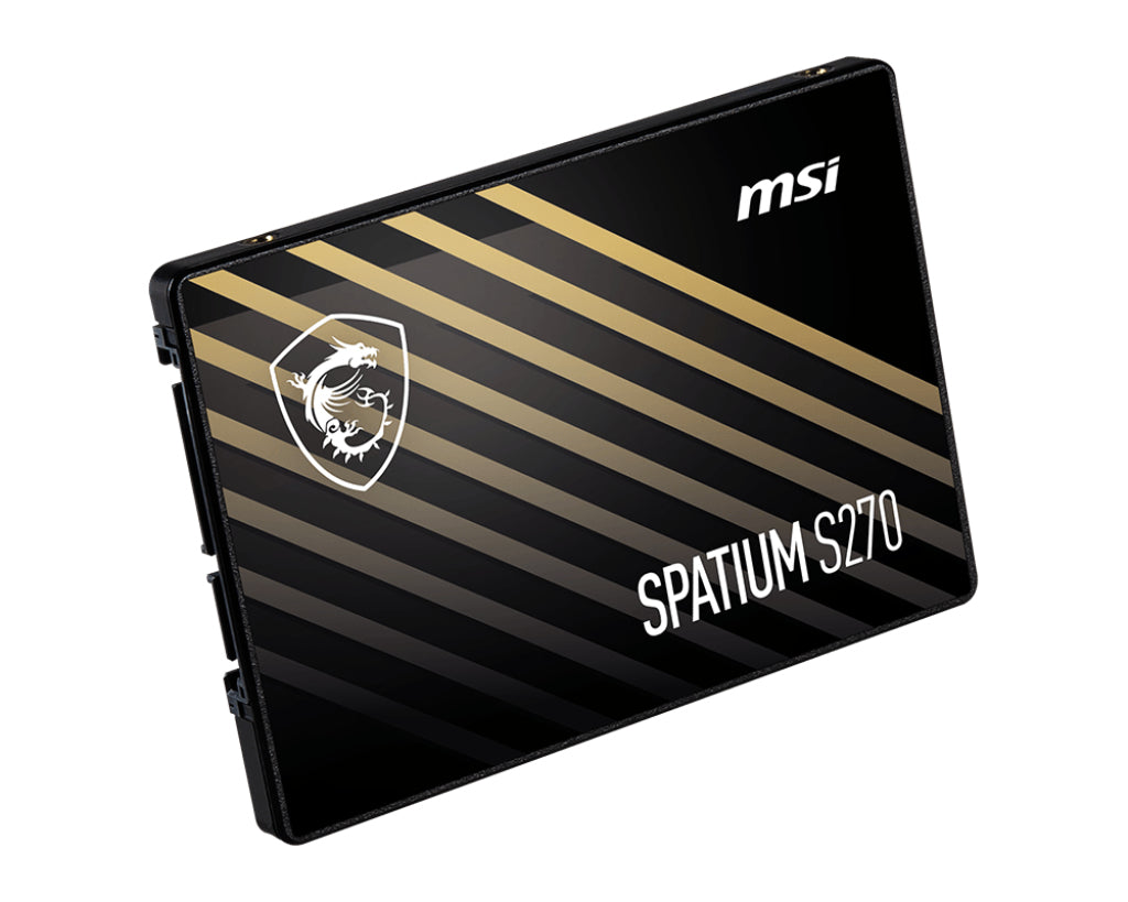 ddisk 2.5" Serial ATA III 3D NAND MSI SPATIUM S270 SATA 2.5 960GB 4711377001175 SSD-Hårddisk SPATIUM S270 SATA 2.5 960GB w