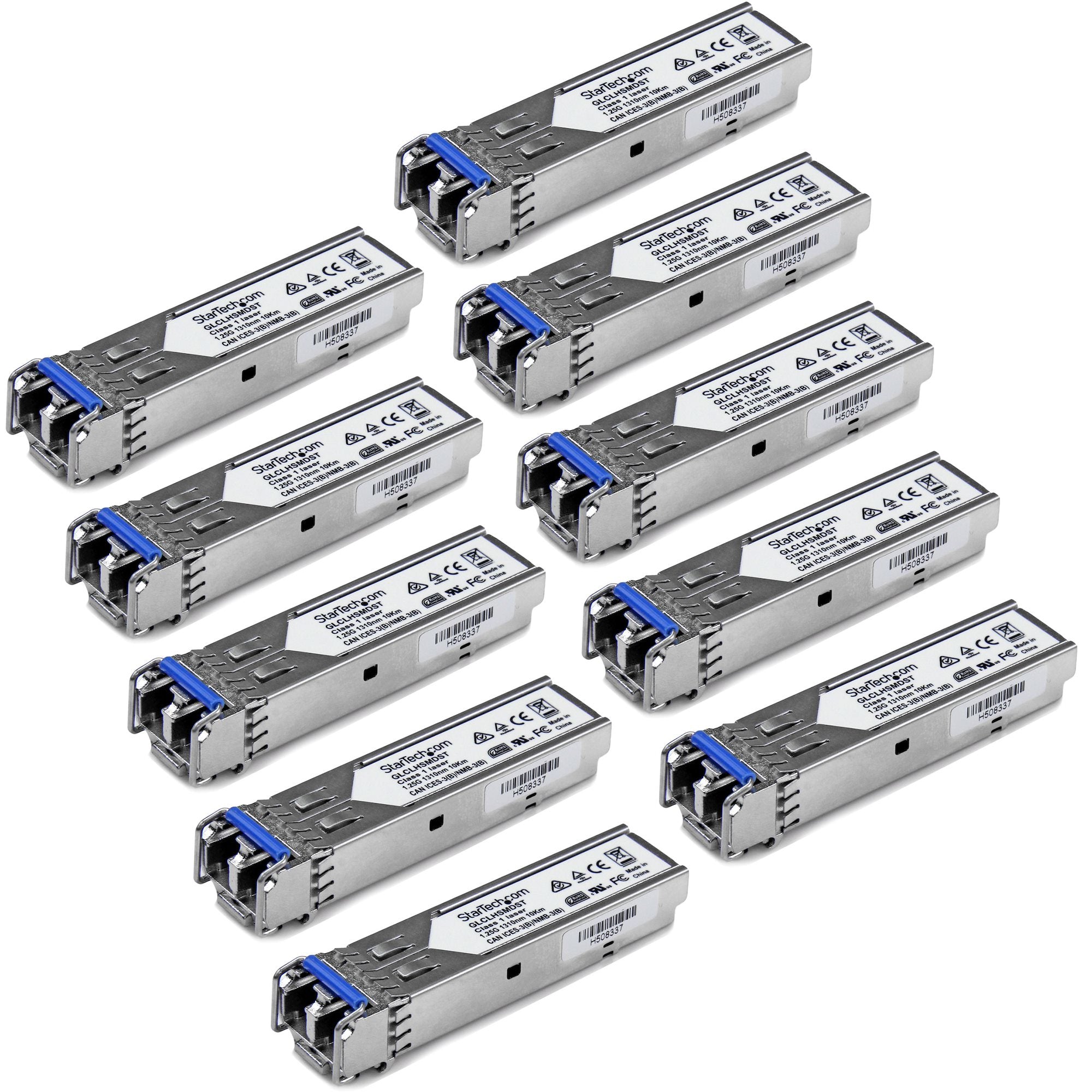 bel SFP-sändtagarmodul - 1000BASE-LX/LH - 10-pack 1 000 Mbit/s (1 Gbit/s) | Fiber i enkel- och multiläge | LC | 10 km | Livs