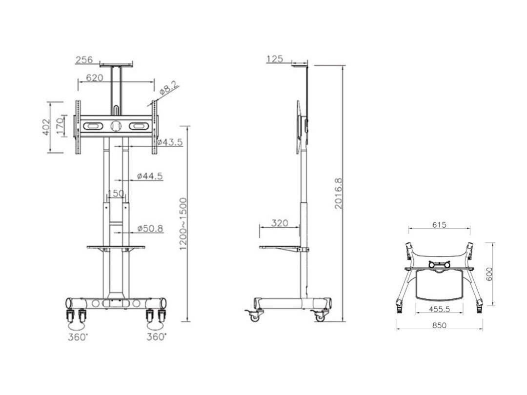 Multibrackets 2319 fäste för skyltningsskärm 152,4 cm (60") Svart Multibrackets 2319 7350073732319 Fästen för Skyltningssk