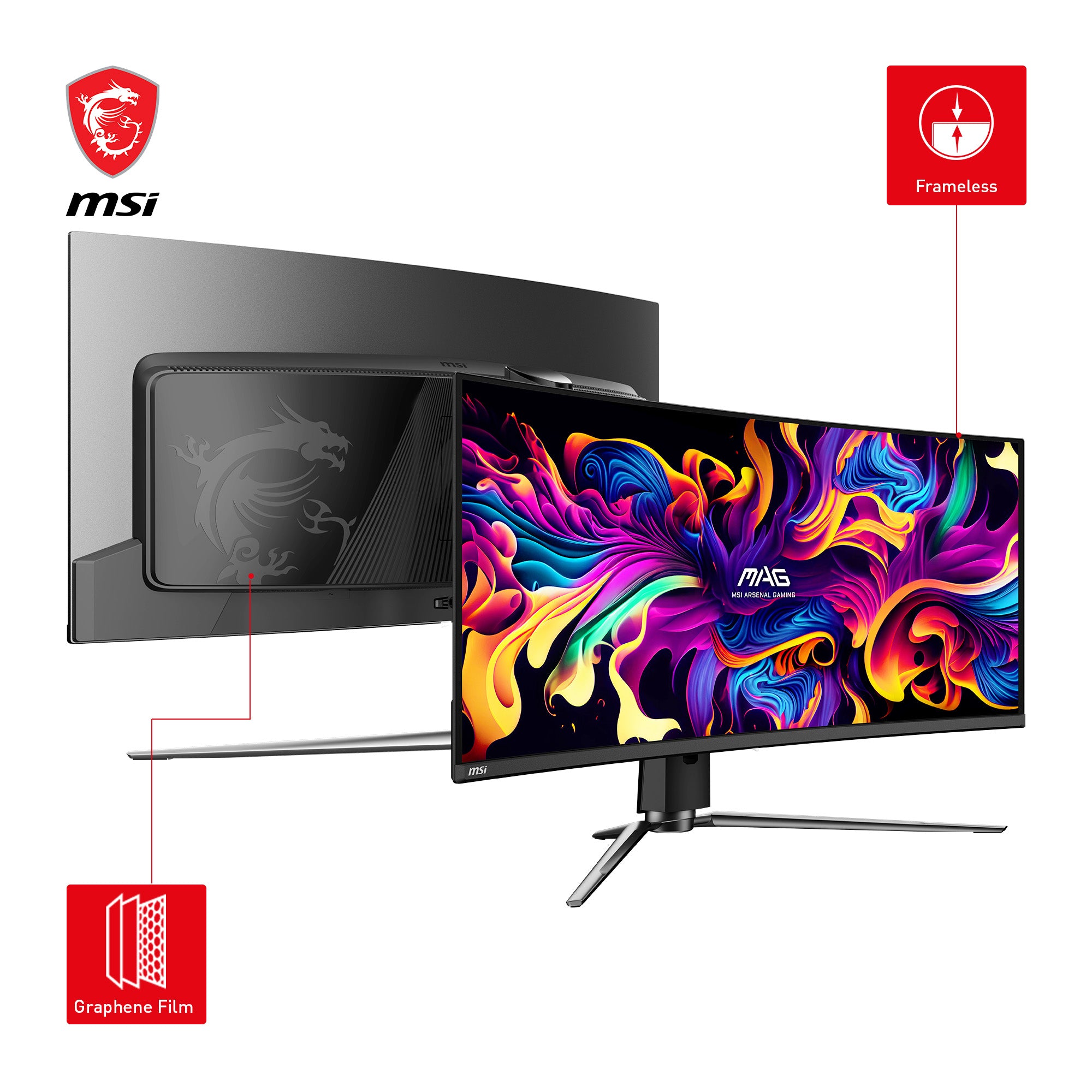 ElectricalStuff.se MSI MAG 341CQPDE QD-OLED platta pc-skärmar 86,4 cm (34") 3440 x 1440 pixlar UltraWide Quad HD Svart MSI
