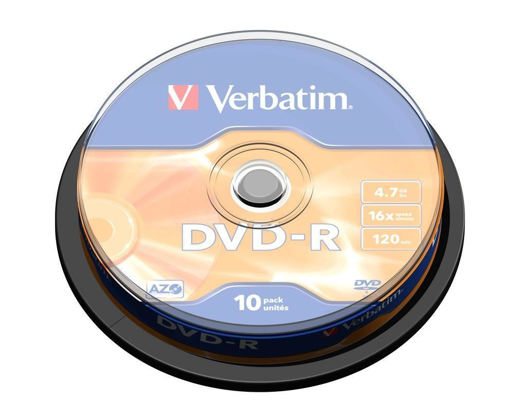 www.electricalstuff.se ElectricalStuff.se Verbatim DVD-R Matt Silver 4,7 GB 10 styck Verbatim 43523 0023942435235|02394243