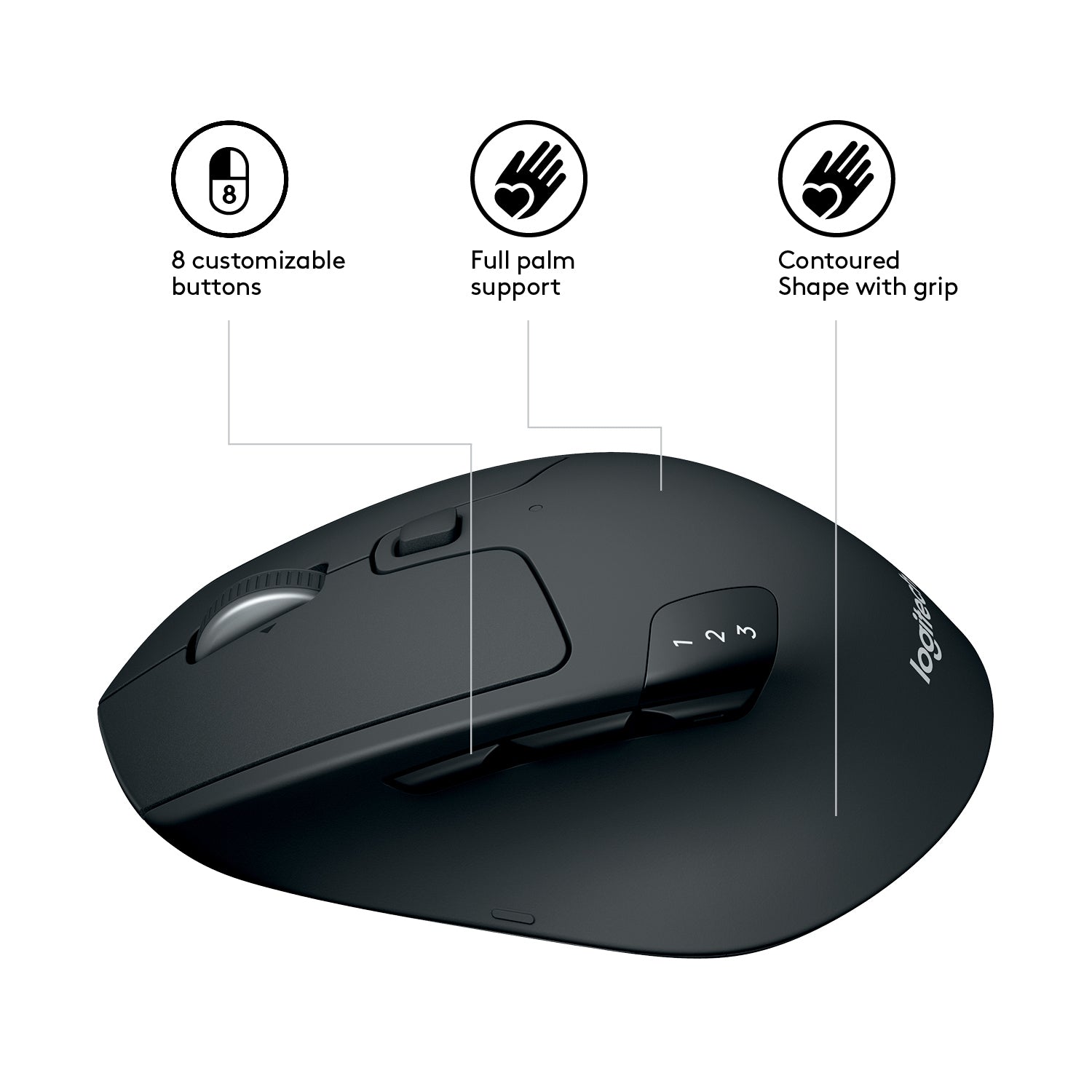 e ElectricalStuff.se Logitech M720 datormöss Kontor högerhand Trådlös RF + Bluetooth Optisk 1000 DPI Logitech 910-004791 5