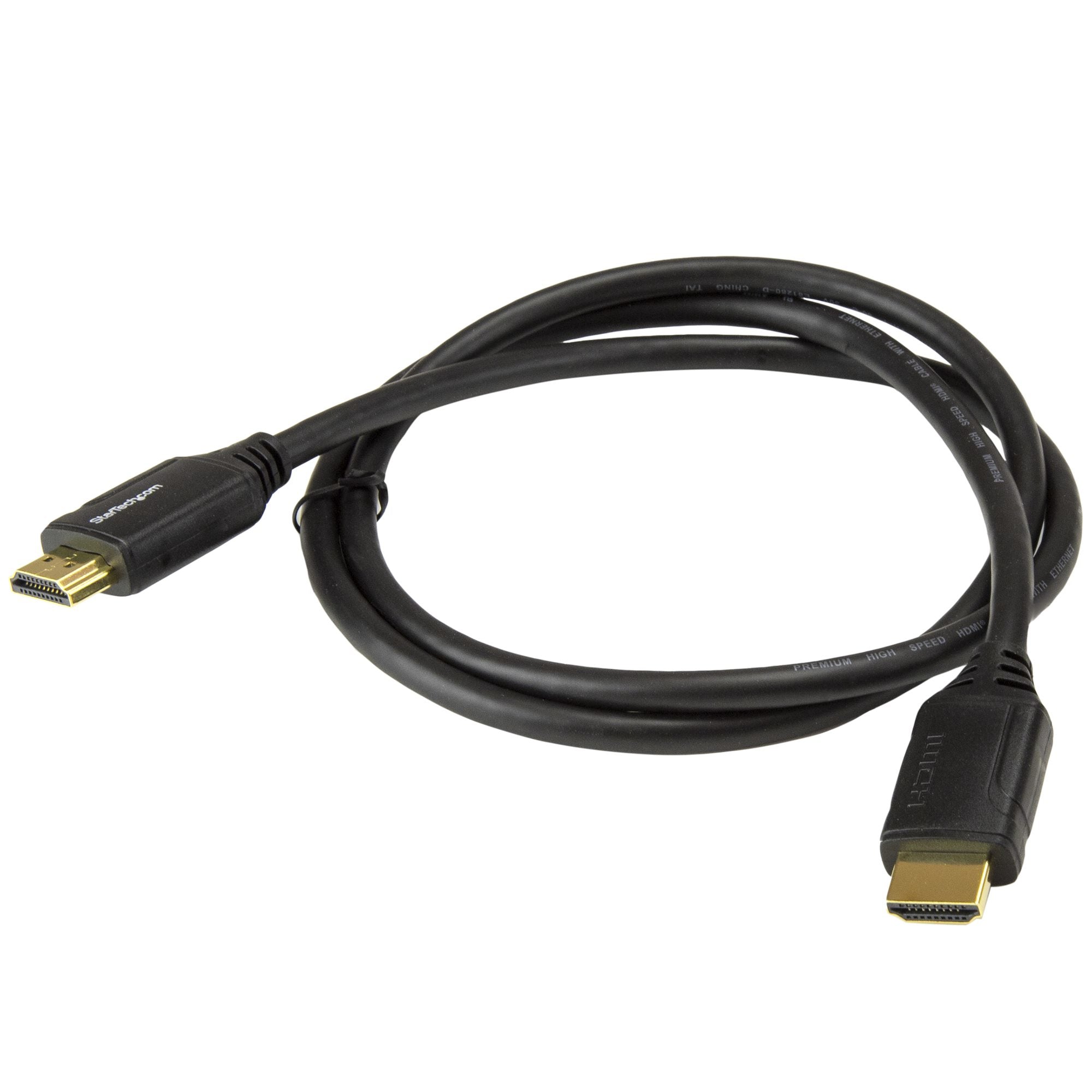ch.com HDMM1MP 0065030866996|065030866996 HDMI-Kablar Premium Höghastighets HDMI-kabel med Ethernet - 4K 60 Hz - 1 m www.e