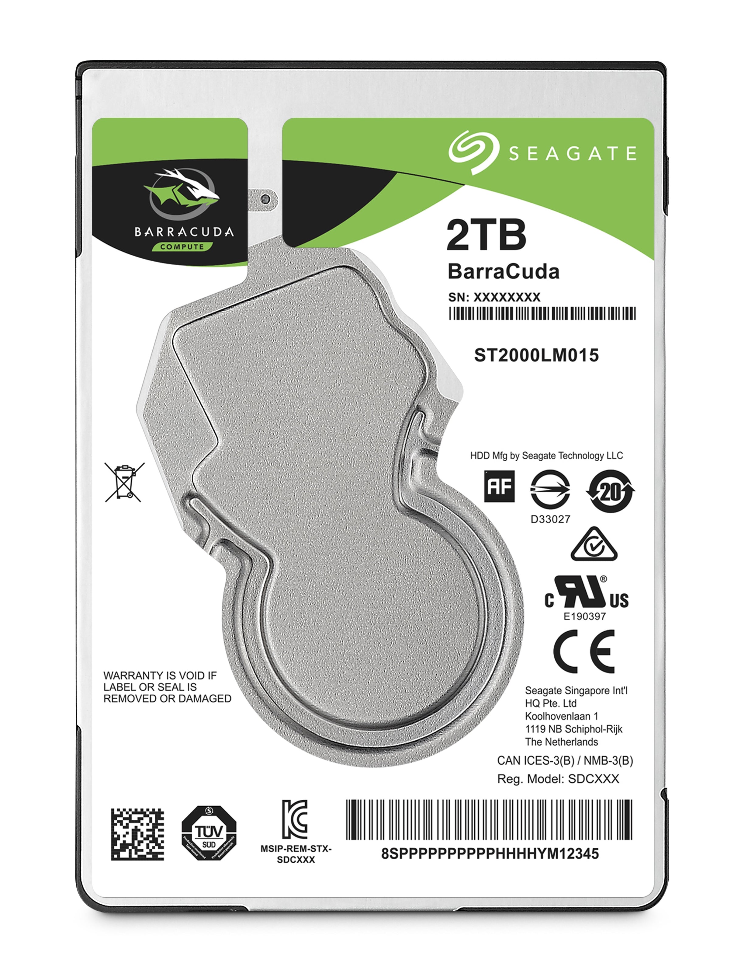www.electricalstuff.se ElectricalStuff.se Seagate Barracuda 2.5" interna hårddiskar 2 TB 5400 RPM 128 MB 2.5" Serial ATA I