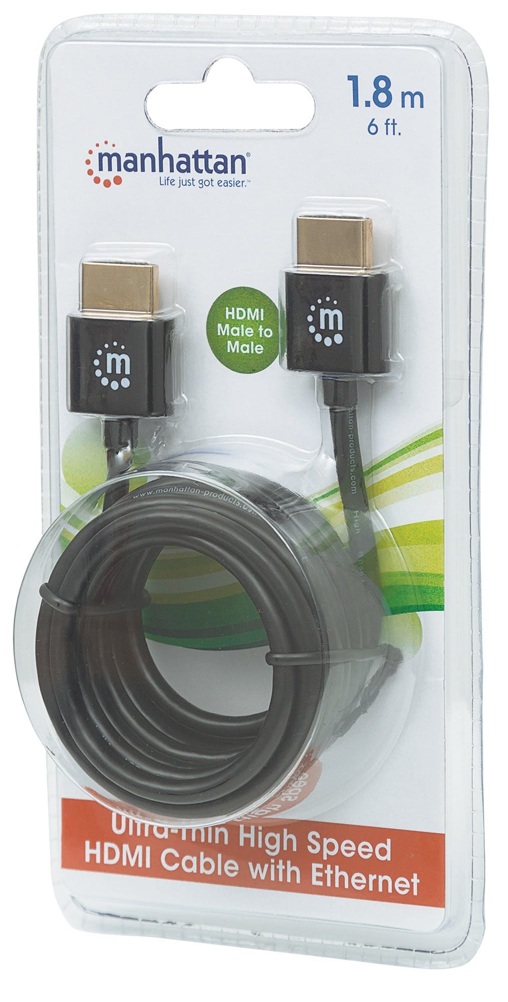 I-Kablar 394369 www.electricalstuff.se ElectricalStuff.se Manhattan 394369 HDMI-kabel 1,8 m HDMI Typ A (standard) Svart