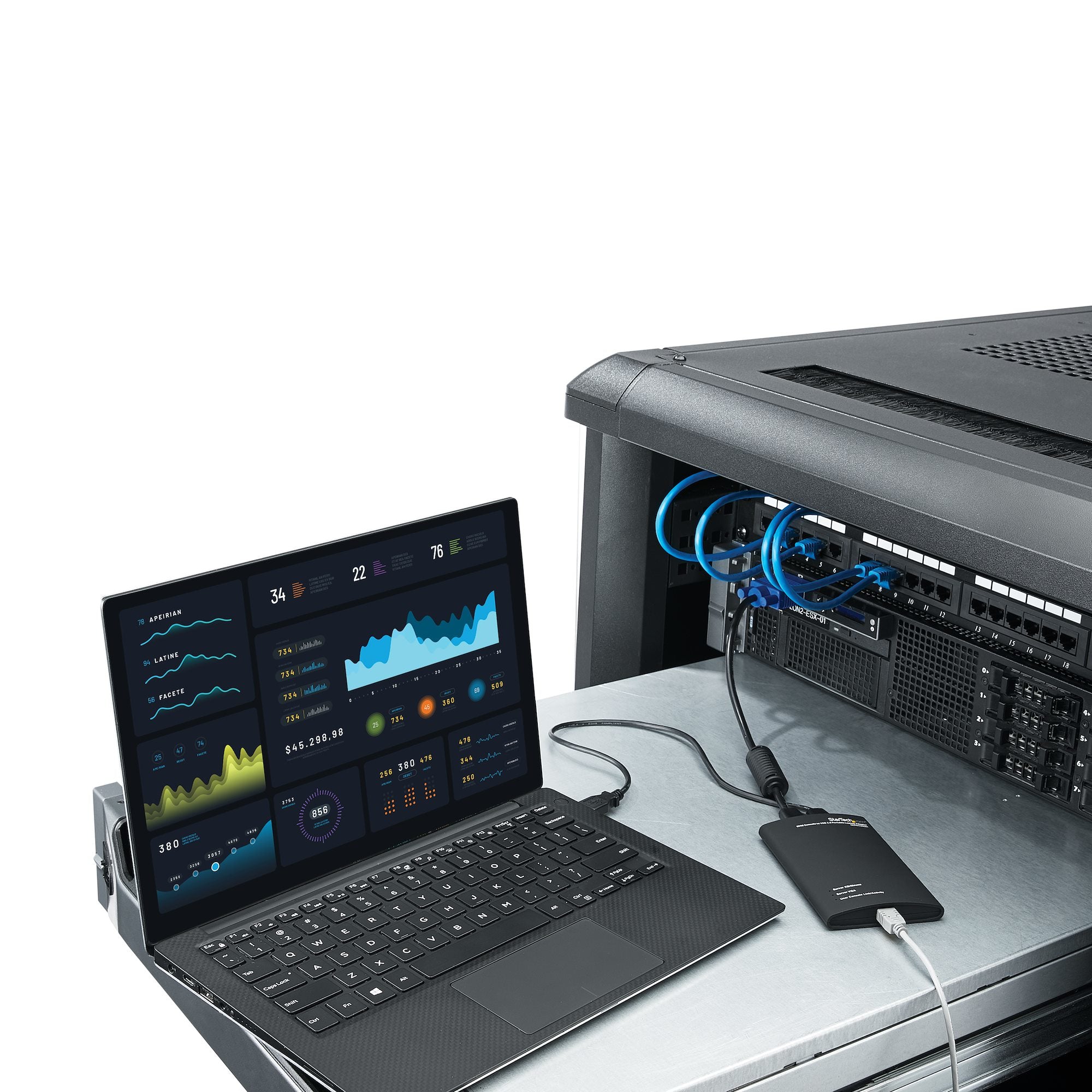 för bärbara datorer www.electricalstuff.se ElectricalStuff.se StarTech.com KVM-enhet till USB 2.0 akutvagn-adapter för bä