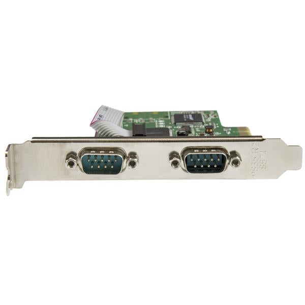 - RS232 StarTech.com PEX2S1050 0065030868297|065030868297 Nätverkskort/Adapters PCI Express seriellt kort med 2 portar oc