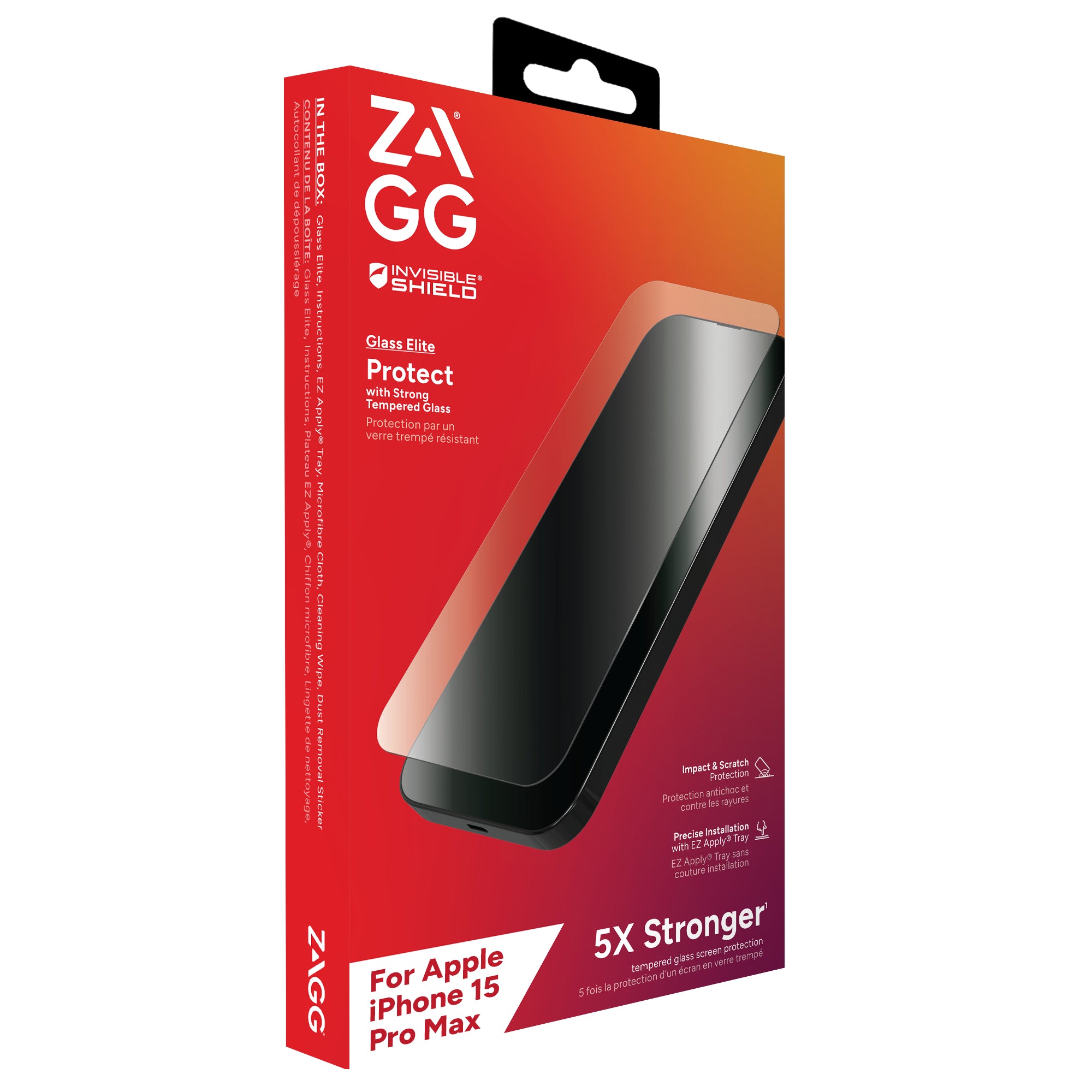 Shield Glass Elite AM E Apple iPhone 15 Pro Max Screen EN/FR www.electricalstuff.se ElectricalStuff.se ZAGG InvisibleShiel