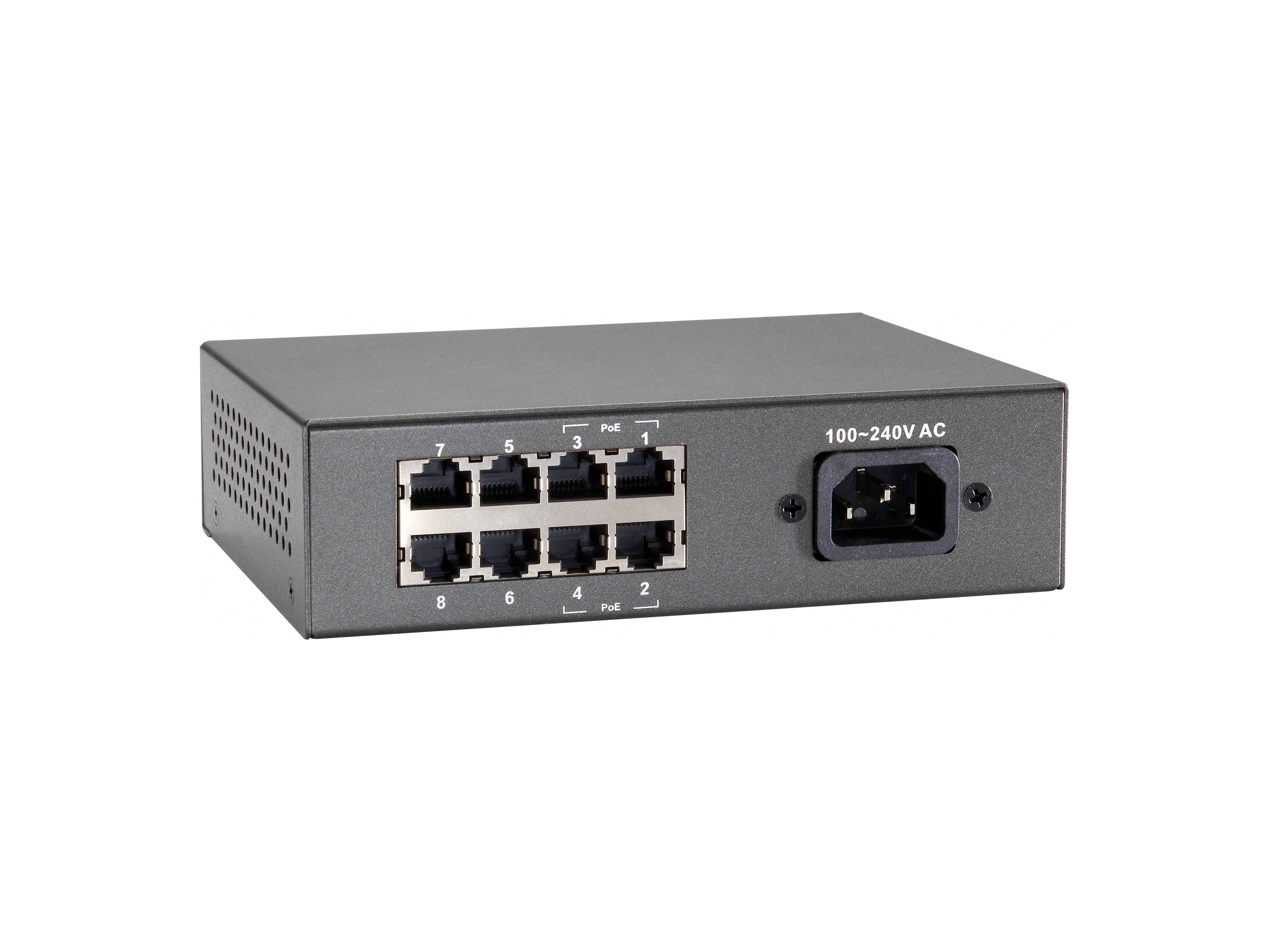 Ethernet (PoE) stöd Svart LevelOne FEP-0812 4015867165072|0846359015025|846359015025 Nätverksswitchar FEP-0812 www.electri