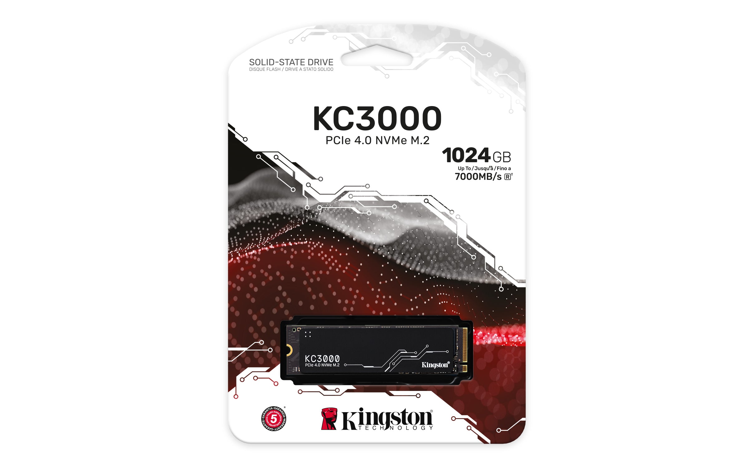 -Hårddisk KC3000 www.electricalstuff.se ElectricalStuff.se Kingston Technology KC3000 1,02 TB M.2 PCI Express 4.0 NVMe 3