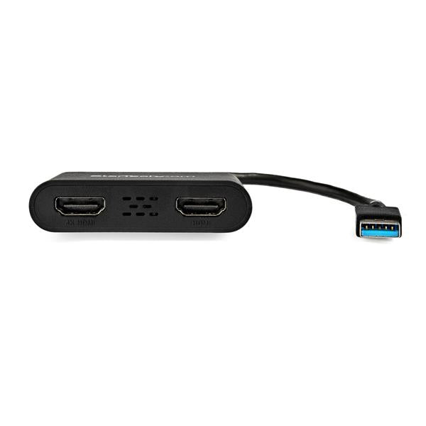 nt video- och grafikkort - USB Type-A till HDMI dubbel skärmadapter - Stöder endast Windows - Svart StarTech.com USB32HD2 00