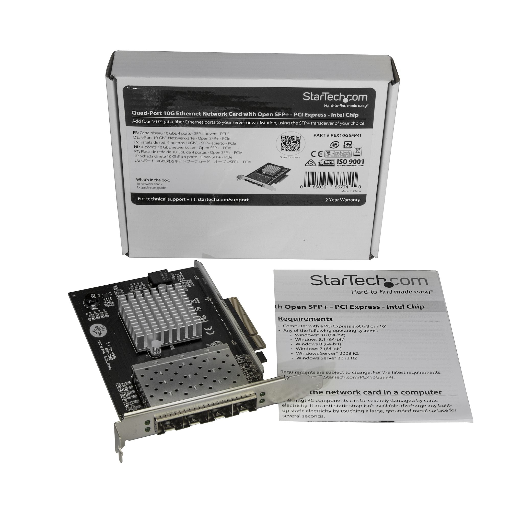 fyra portar - PCI Express - Intel XL710-chip www.electricalstuff.se ElectricalStuff.se StarTech.com SFP+-servernätverkskor