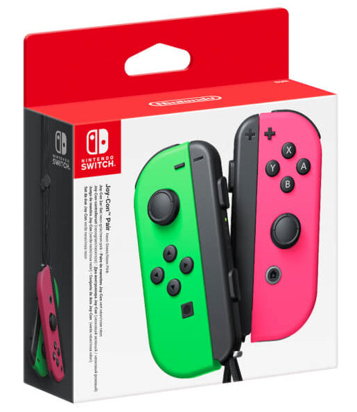 tendo Joy-Con Svart, Grön, Rosa Bluetooth Spelplatta Analog / Digital Nintendo Switch Nintendo 2512366 0045496430795|0454964