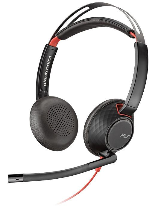 www.electricalstuff.se ElectricalStuff.se POLY Blackwire 5220 Headset Kabel Huvudband Samtal/musik USB Type-C Svart, Röd P