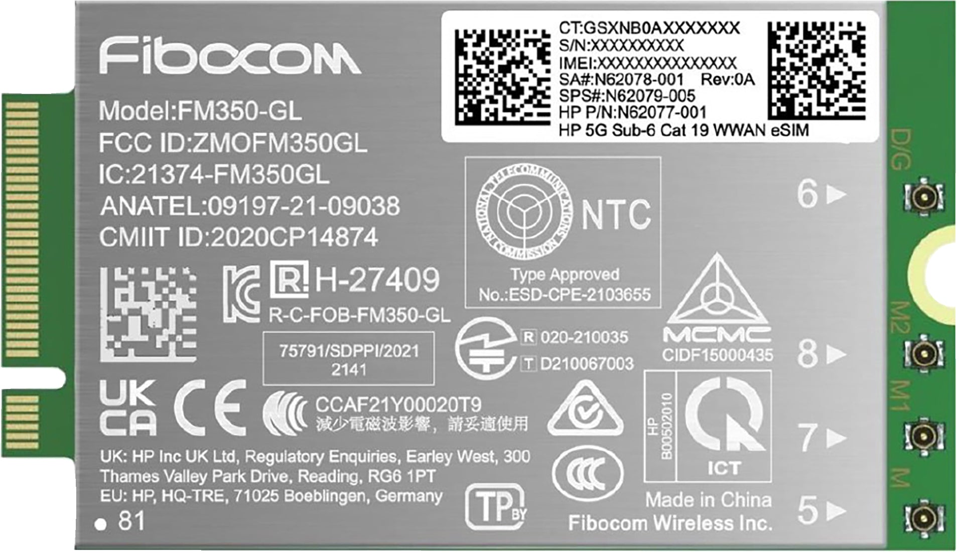 www.electricalstuff.se ElectricalStuff.se HP 5G Sub-6 Cat 19 WWAN HP AM5R4AA 0198701332909|198701332909 Övrigt 5G Sub-6
