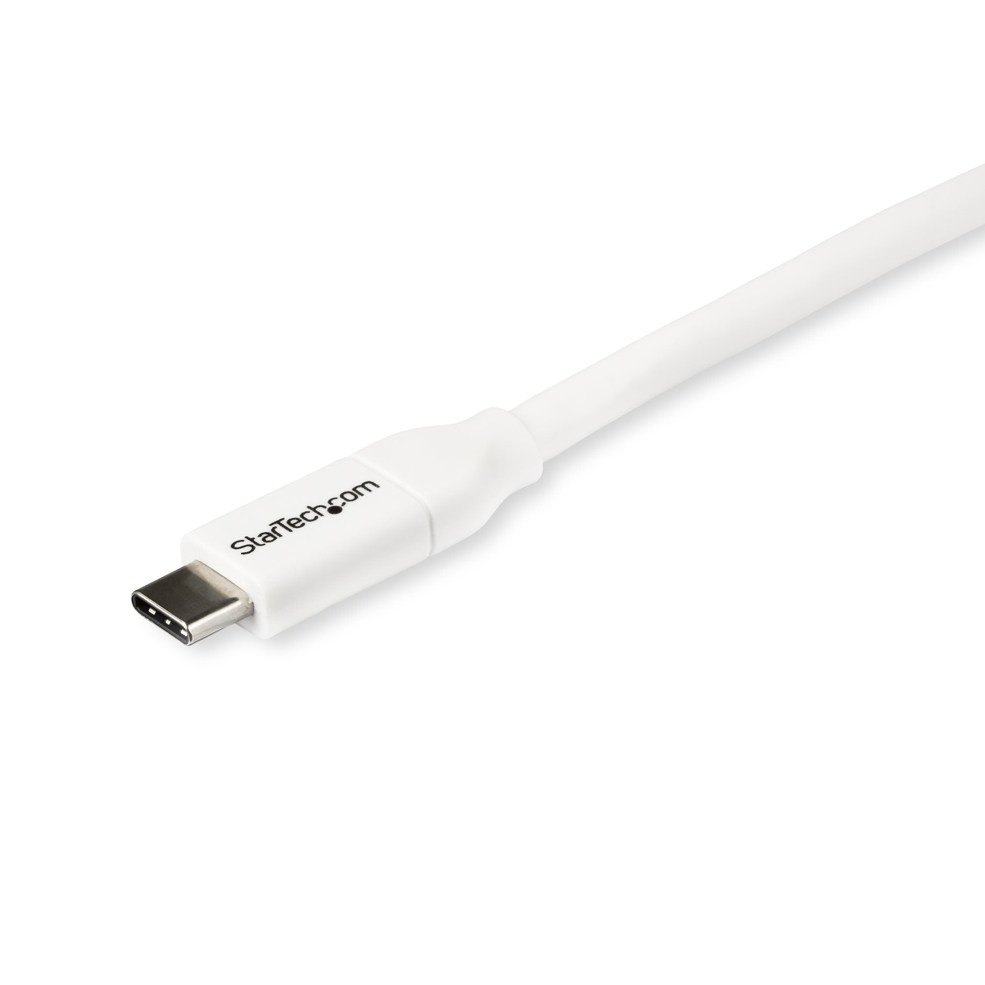 ar 2 m USB-C snabbladdningskabel, laddning och synkronisering, 100 W (5 A) PD, USB 2.0, USB-IF-certifierad - Vit USB C-lad