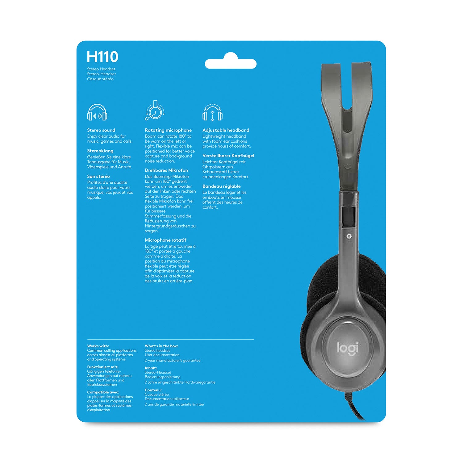 23 Hörlurar och Headsets LGT-H110 www.electricalstuff.se ElectricalStuff.se Logitech LGT-H110 Logitech 981-000271 509920