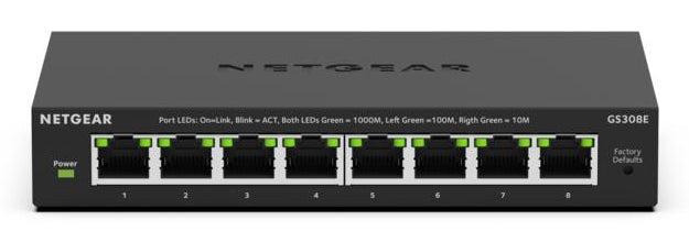 se ElectricalStuff.se NETGEAR GS308E hanterad L2/L3 Gigabit Ethernet (10/100/1000) Strömförsörjning via Ethernet (PoE) stö