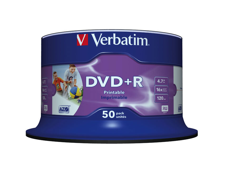 www.electricalstuff.se ElectricalStuff.se Verbatim DVD+R Wide Inkjet Printable No ID Brand 4,7 GB 50 styck Verbatim 43512