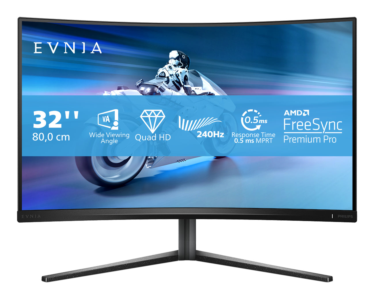 5500W/00 platta pc-skärmar 80 cm (31.5") 2560 x 1440 pixlar Quad HD LCD Svart Philips 32M2C5500W/00 8712581799564 Platta Pc-