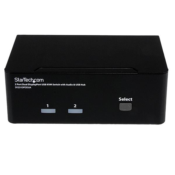 bb StarTech.com SV231DPDDUA 0065030839266|065030839266 KVM-Switchar Dubbel USB DisplayPort KVM-switch med 2 portar, audio