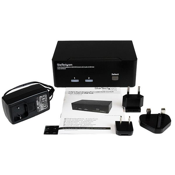 o & USB 2.0-hubb StarTech.com SV231DPDDUA 0065030839266|065030839266 KVM-Switchar Dubbel USB DisplayPort KVM-switch med 2