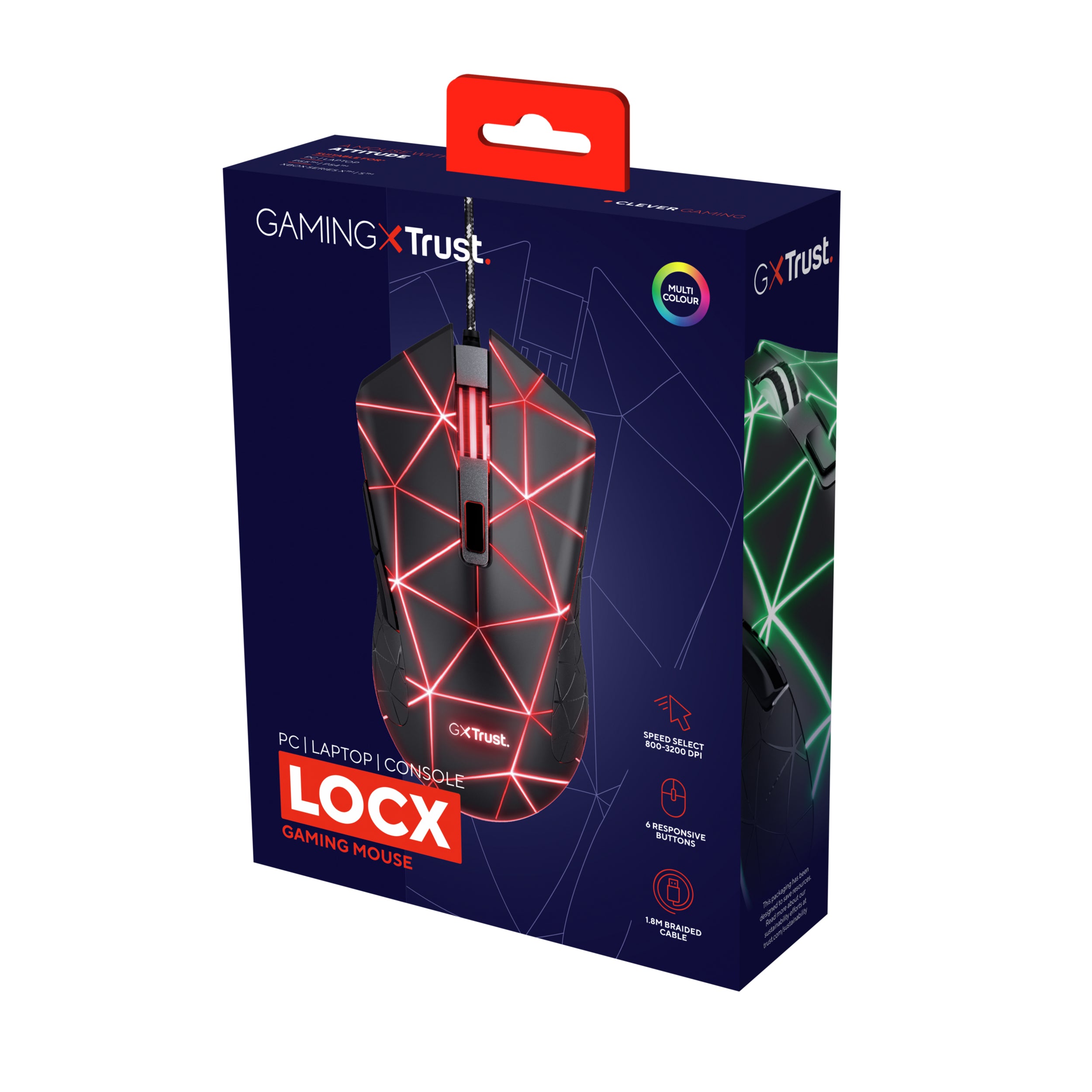 Locx www.electricalstuff.se ElectricalStuff.se Trust GXT 133 Locx datormöss Spela högerhand USB Type-A Optisk 4000 DPI Tr