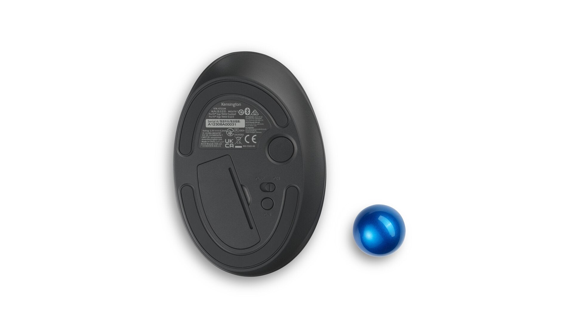 Kontor högerhand Trådlös RF + Bluetooth Styrkula 1600 DPI Kensington K72194WW 0085896721949|085896721949 Datormöss Pro Fi