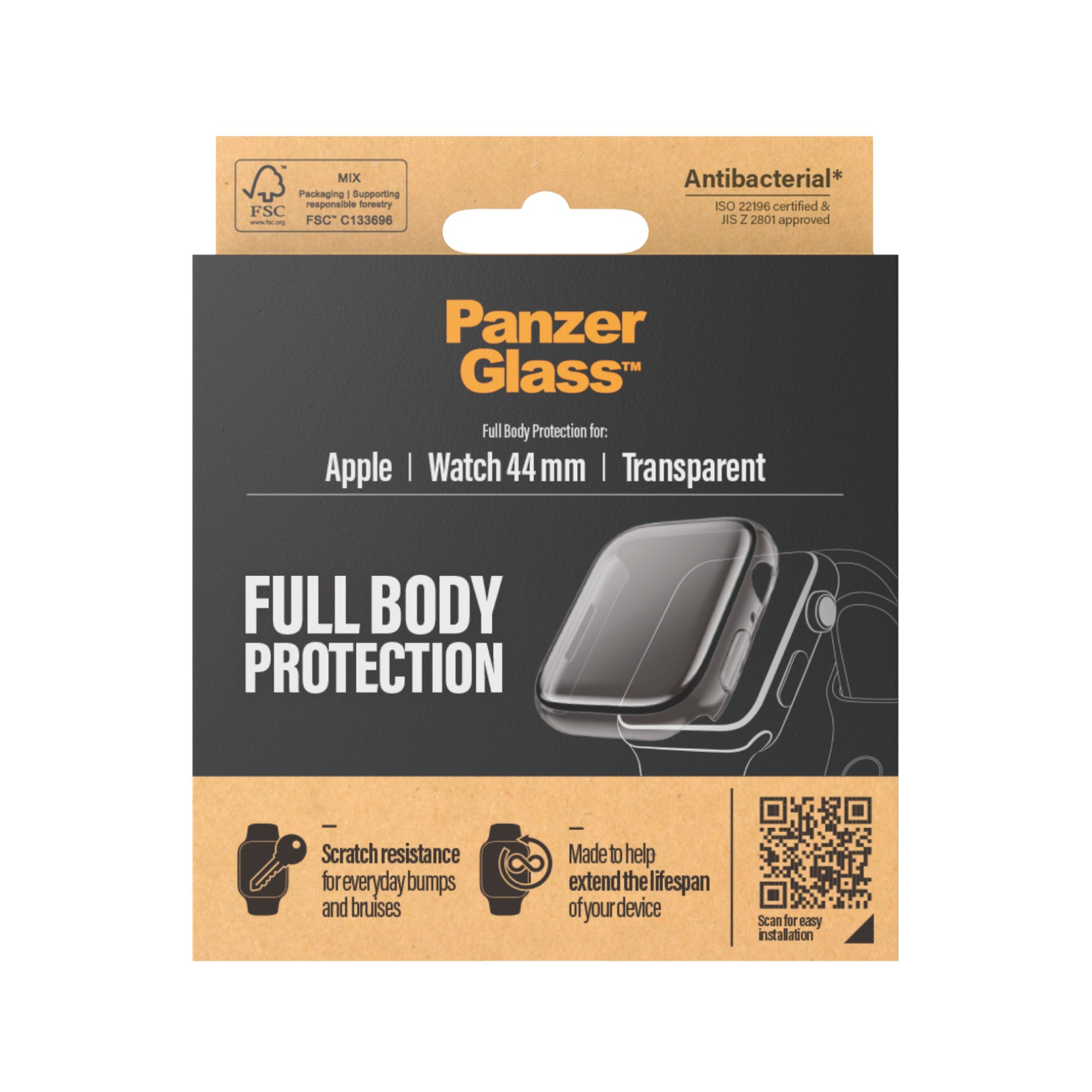 f.se PanzerGlass 3643 smarta bärbart tillbehör Skärmskydd Transparent Härdat glas, Polyetentereftalat (PET) PanzerGlass 36