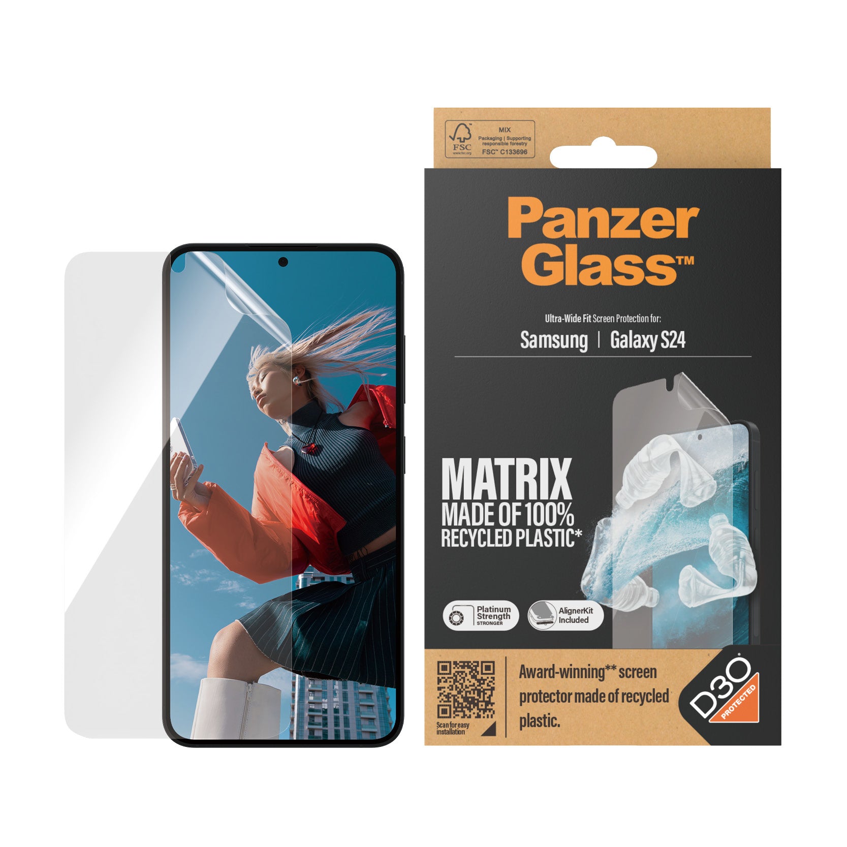 ck PanzerGlass 7353 5711724073533 Skärm- och Baksidesskydd till Mobiltelefoner Ultra Wide Fit D3O PET-Folie www.electrical