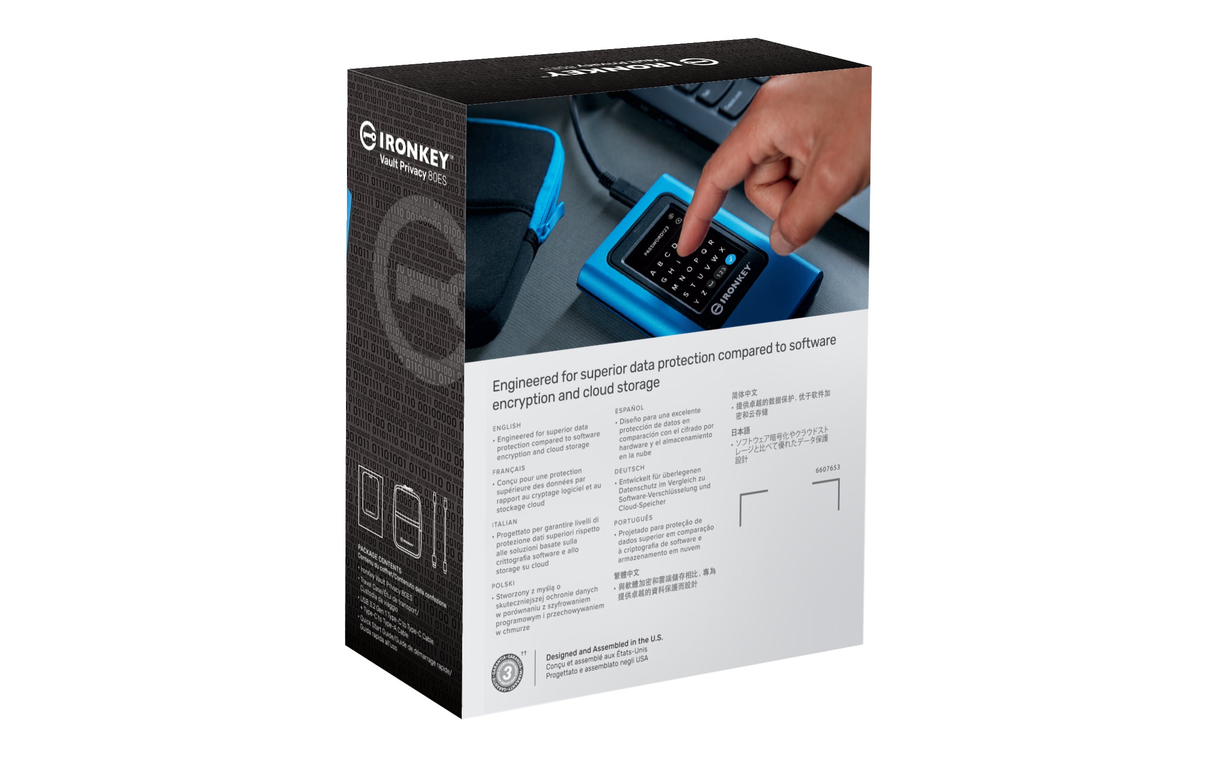 Kingston Technology IKVP80ES/960G 0740617328431|740617328431 Externa SSD-Hårddiskar IronKey Vault Privacy 80 www.electrical