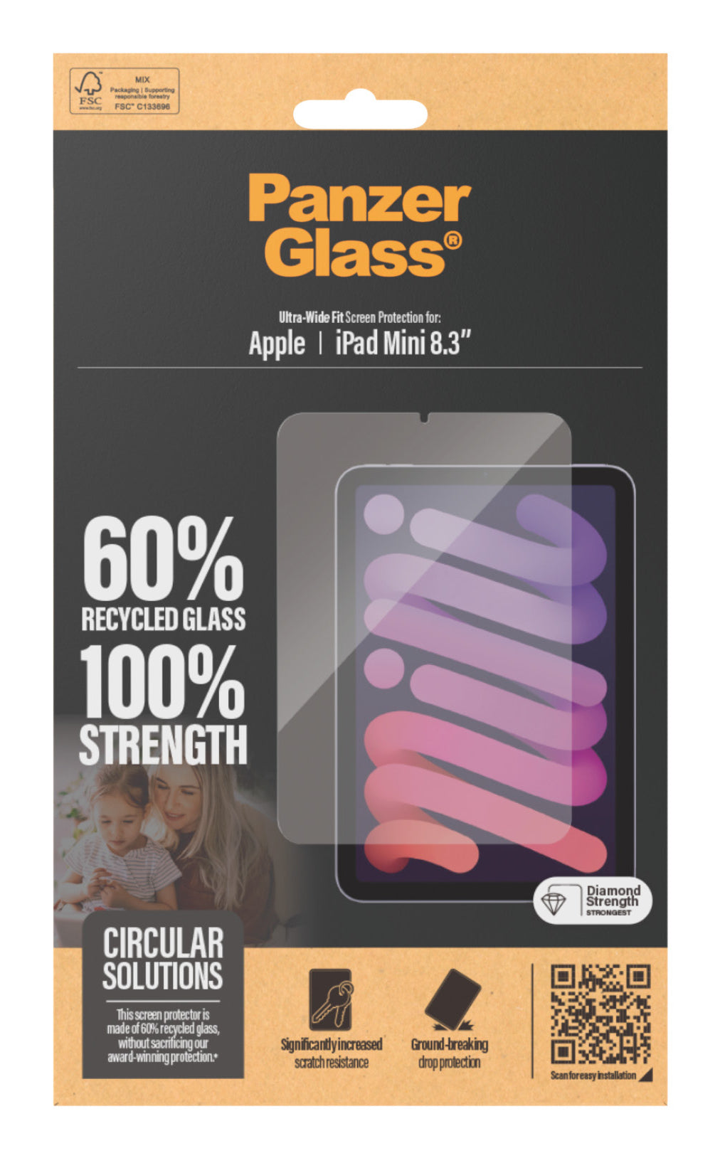 2842 skärmskydd för surfplatta Genomskinligt skärmskydd Apple 1 styck PanzerGlass 2842 5715685000331 Skärmskydd för Surfplat