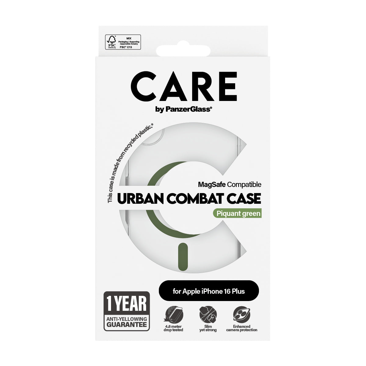 ectricalStuff.se PanzerGlass CARE by PG Green MagSafe iPhone16 6.7 mobiltelefonfodral Omslag Transparent PanzerGlass 1371