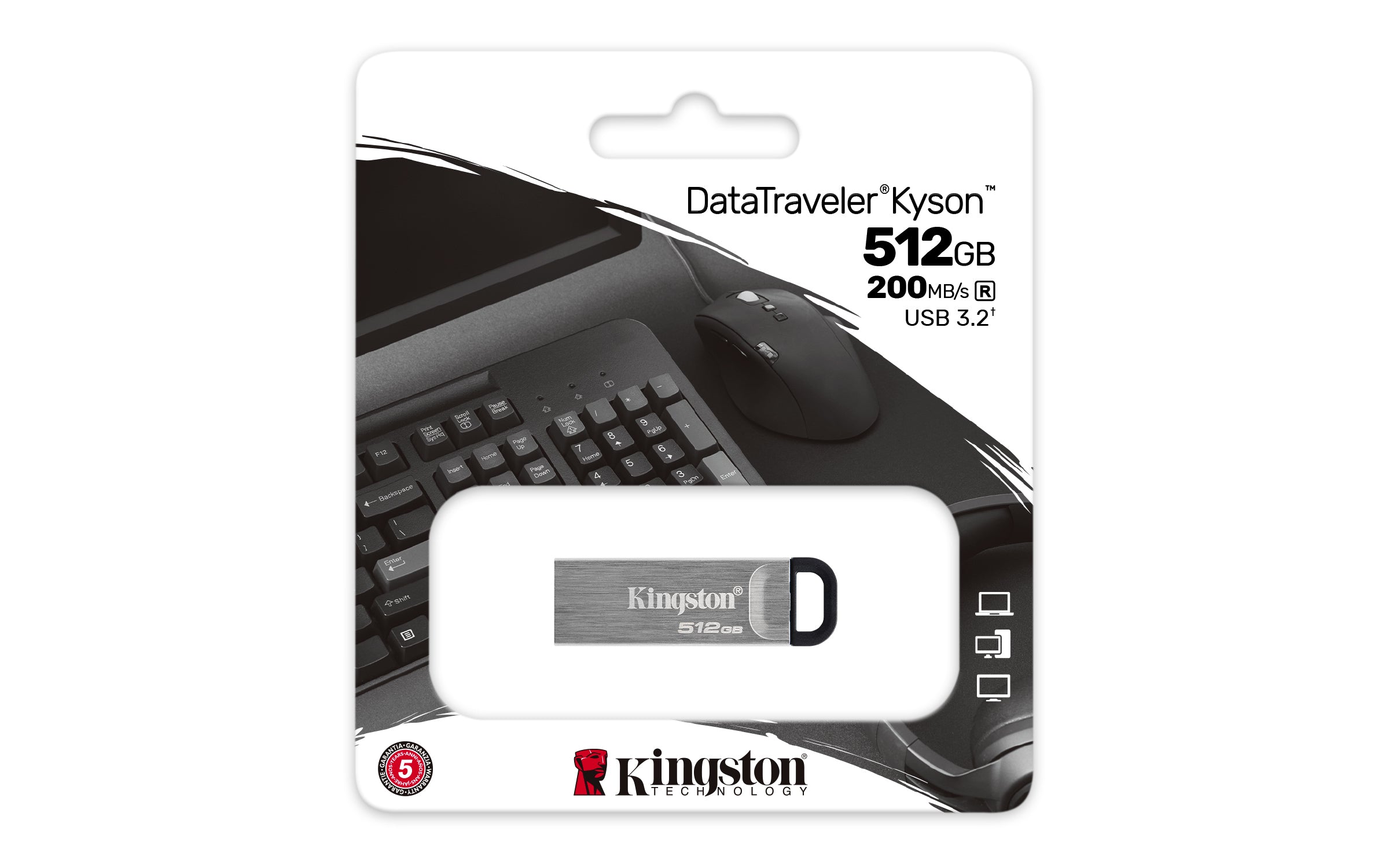 Kingston Technology DTKN/512GB 0740617340761|740617340761 USB-Sticka DataTraveler Kyson www.electricalstuff.se ElectricalSt