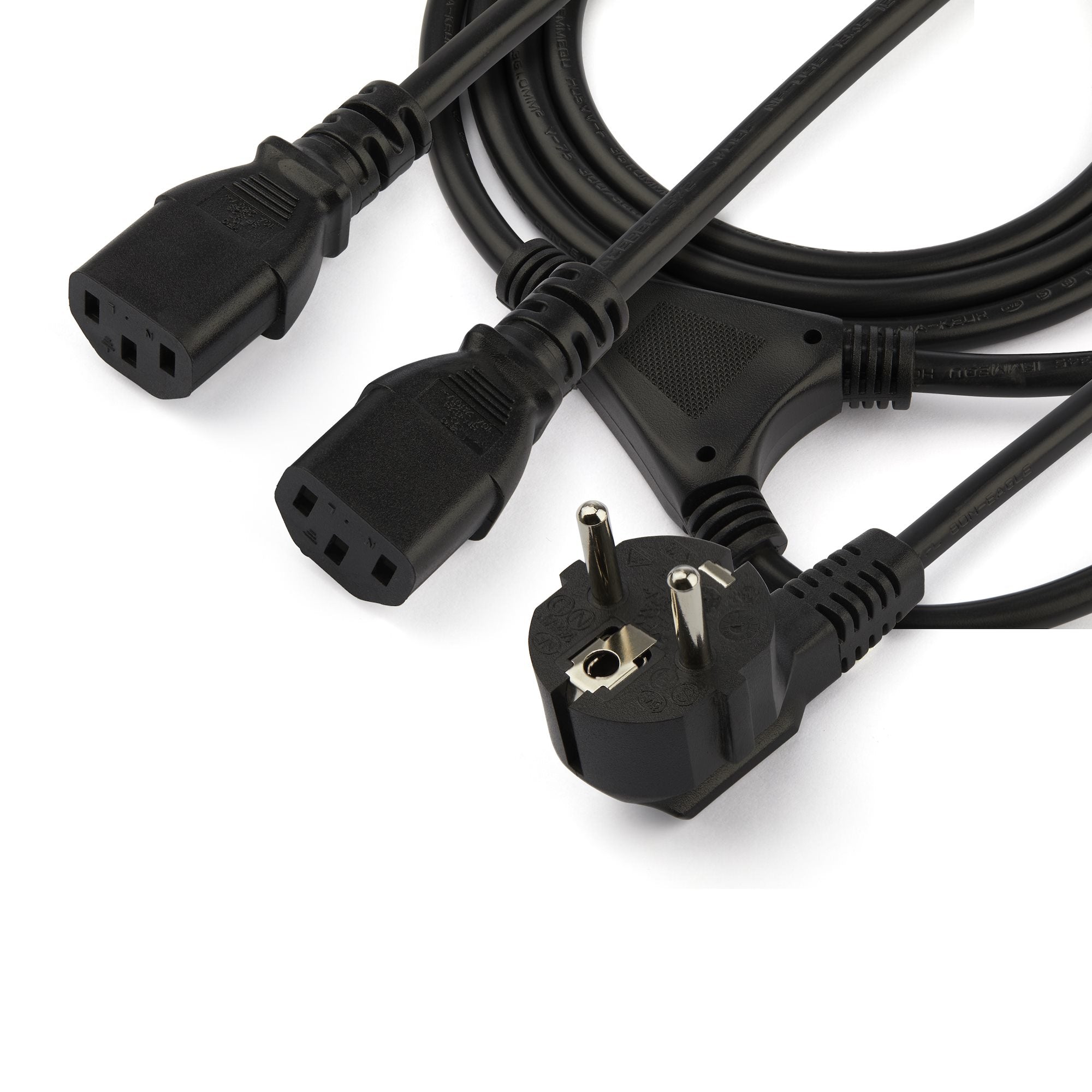 0 Strömkablar C13 strömkabel - Schuko CEE7 till 2x C13 - 2 m www.electricalstuff.se ElectricalStuff.se StarTech.com C13