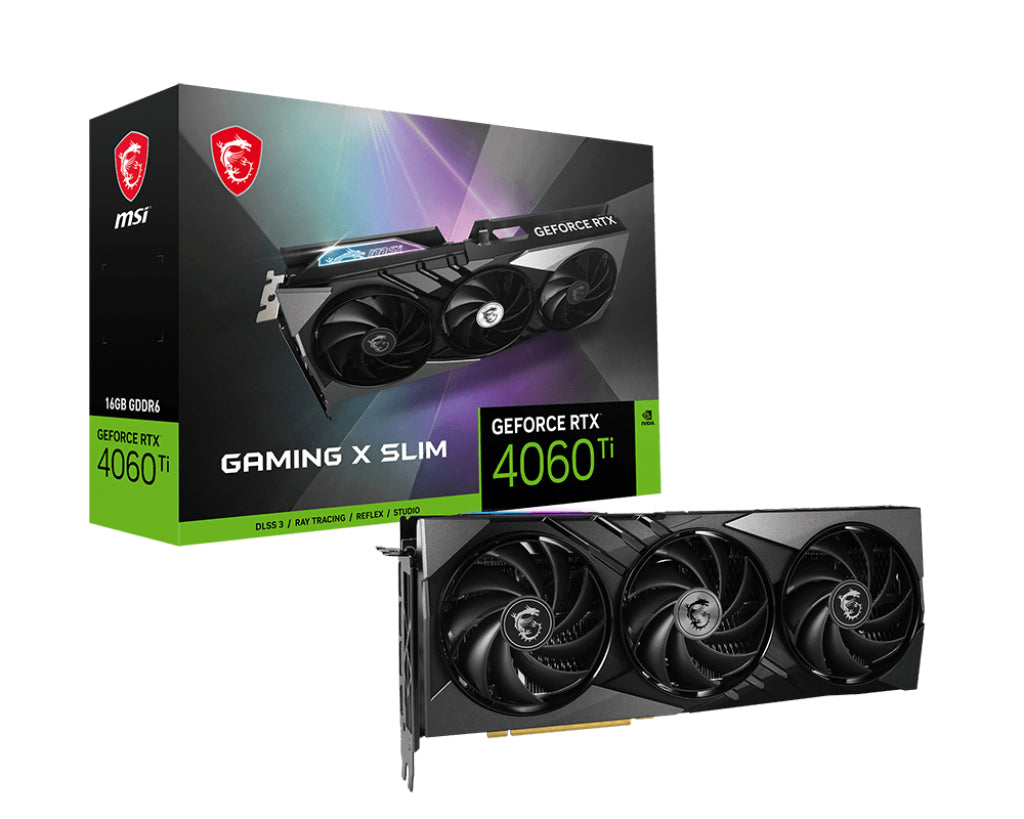 www.electricalstuff.se ElectricalStuff.se MSI GAMING GEFORCE RTX 4060 Ti X SLIM 16G grafikkort NVIDIA 16 GB GDDR6 MSI GEFO