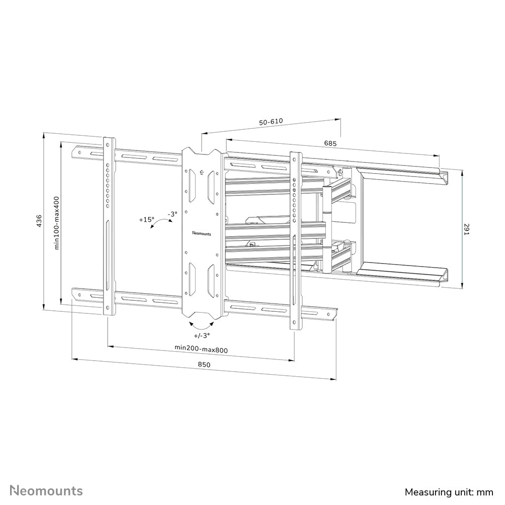 BL18 8717371448905 TV-fästen WL40S-850BL18 www.electricalstuff.se ElectricalStuff.se Neomounts WL40S-850BL18 tv-fäste 2,