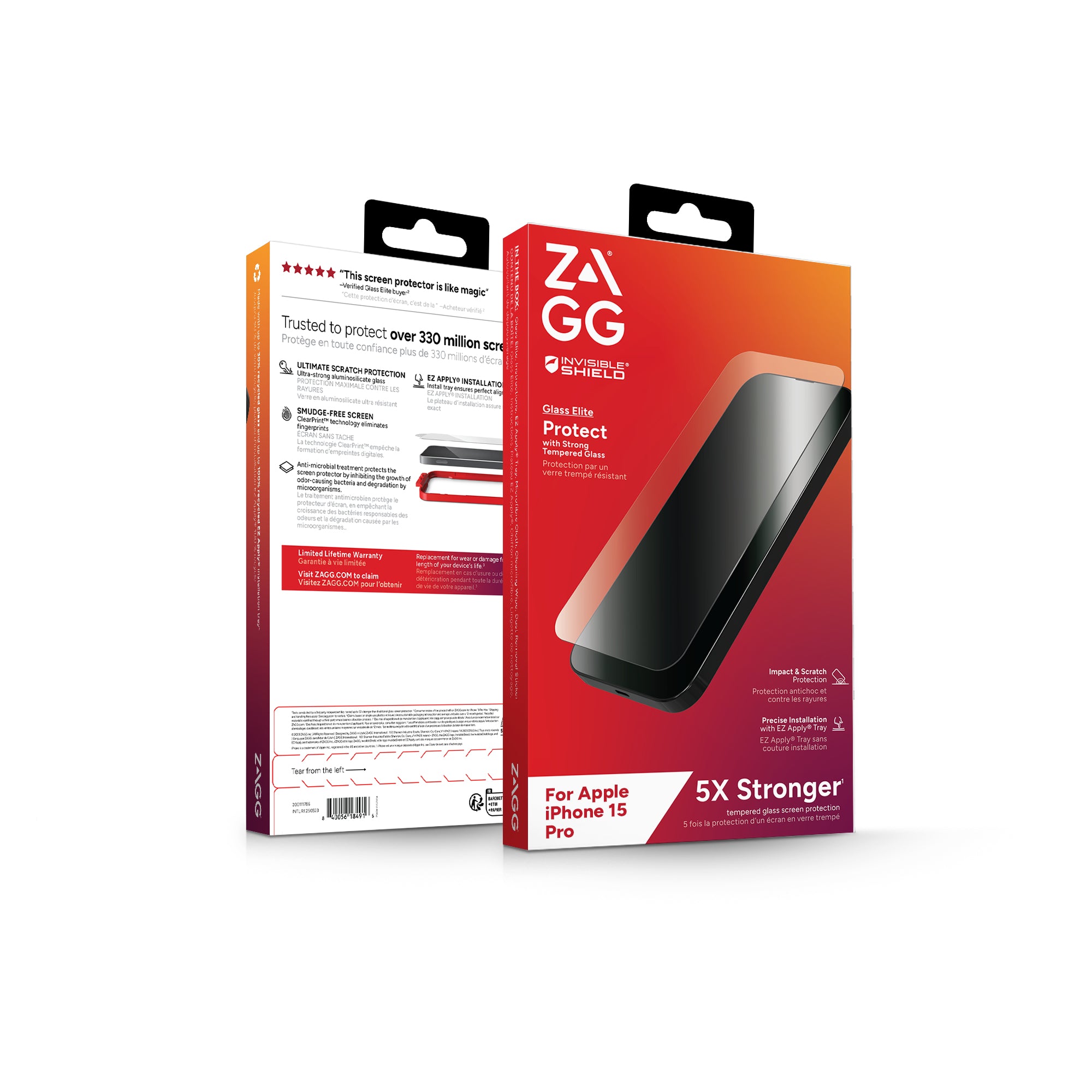 5 Pro Screen EN/FR ZAGG 200111786 0840056184916|840056184916 Skärm- och Baksidesskydd till Mobiltelefoner InvisibleShield I