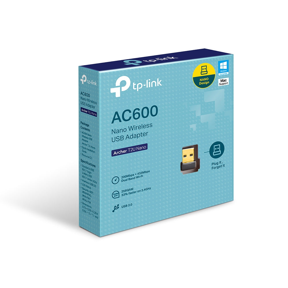 no WLAN 433 Mbit/s TP-Link ARCHER T2U NANO 6935364099978 Nätverkskort Archer T2U Nano www.electricalstuff.se ElectricalStu