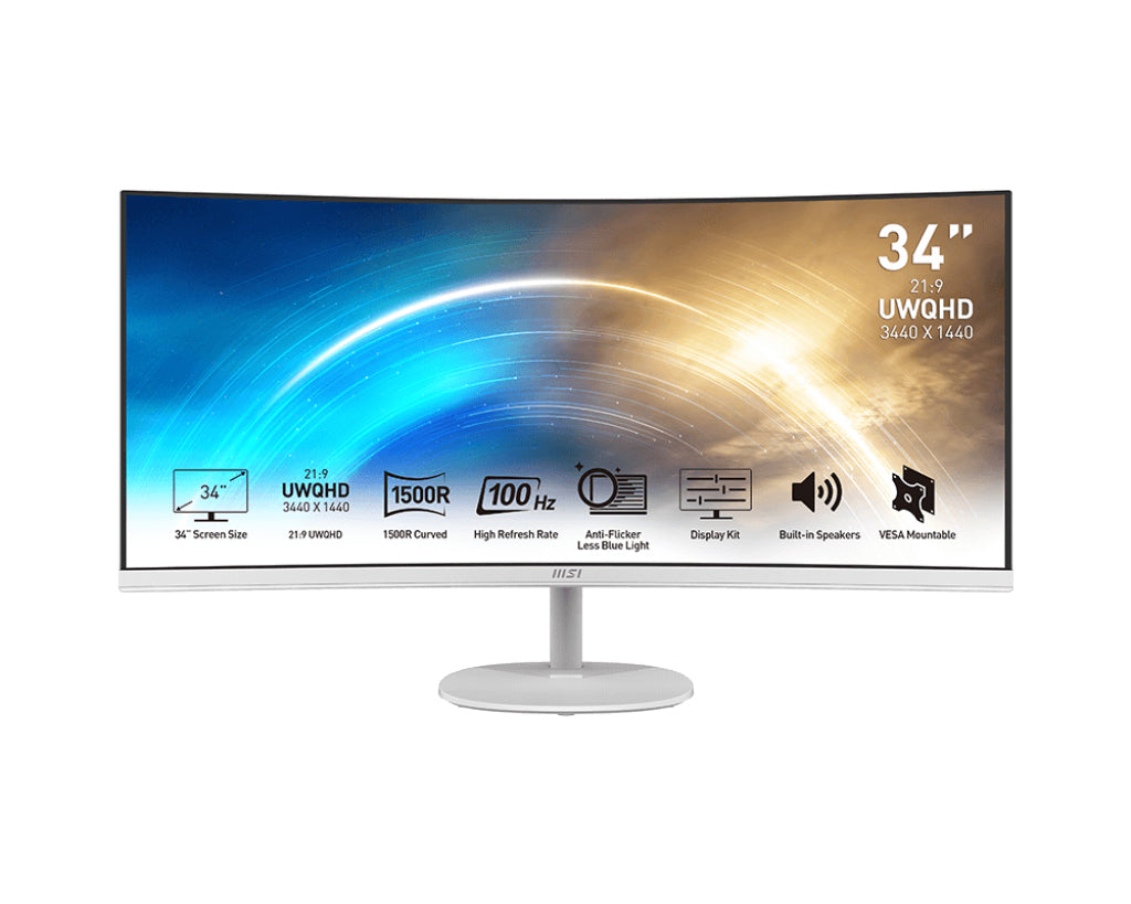 www.electricalstuff.se ElectricalStuff.se MSI Pro MP341CQ platta pc-skärmar 86,4 cm (34") 3440 x 1440 pixlar UltraWide Qua