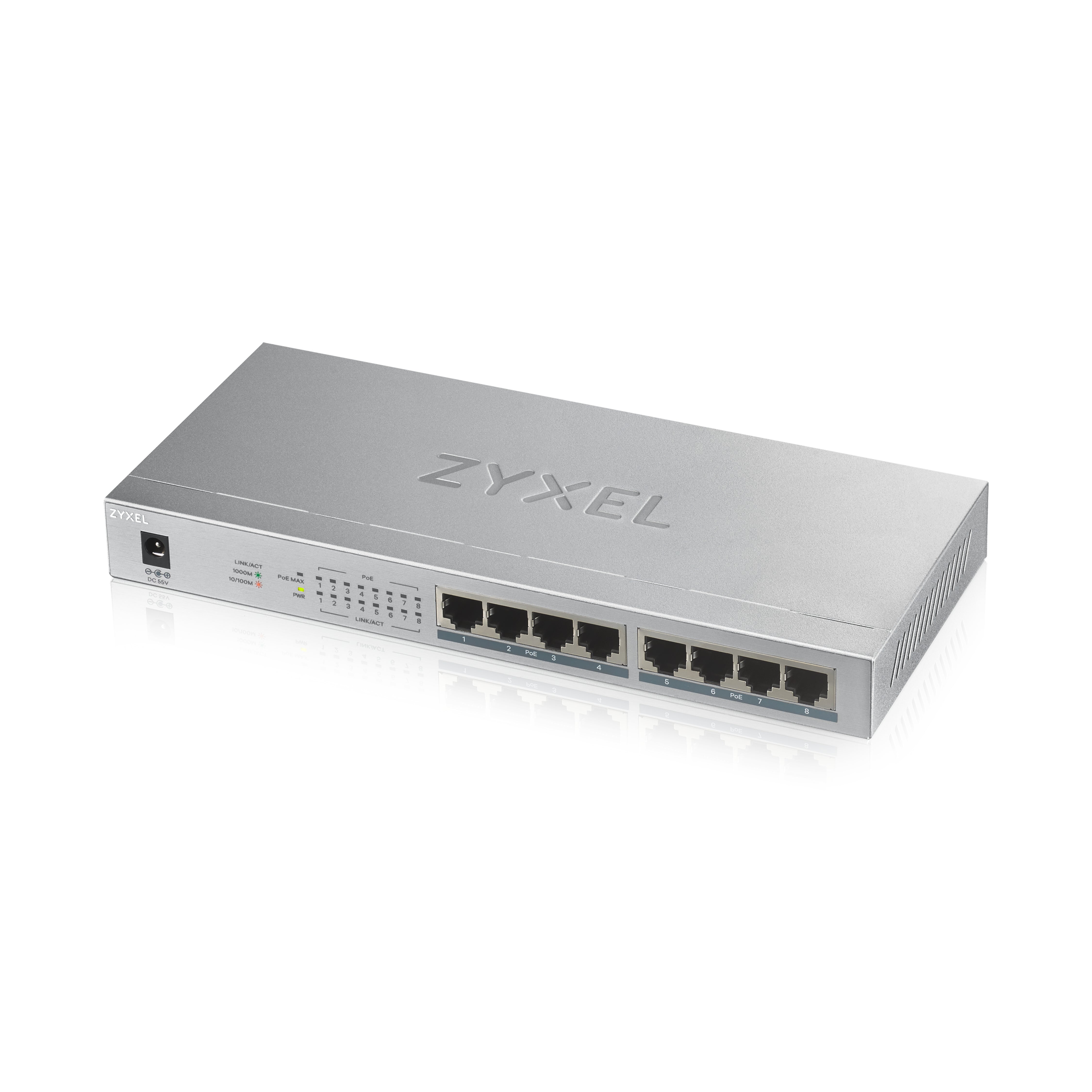 www.electricalstuff.se ElectricalStuff.se Zyxel GS1008HP Ohanterad Gigabit Ethernet (10/100/1000) Strömförsörjning via Eth