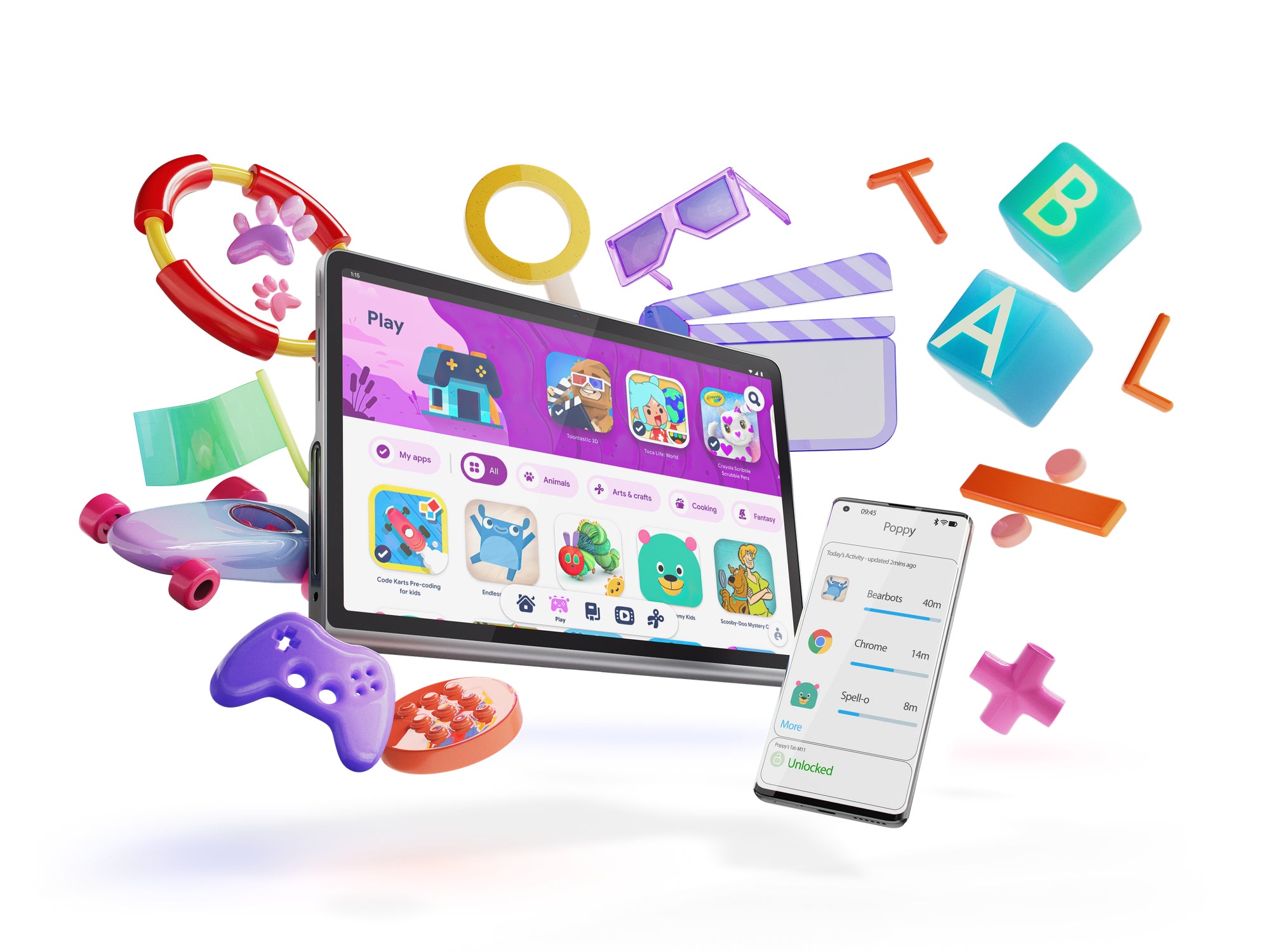 uff.se ElectricalStuff.se Lenovo Tab Plus Mediatek 128 GB 29,2 cm (11.5") 8 GB Wi-Fi 5 (802.11ac) Android 14 Grå Lenovo ZA