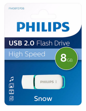 www.electricalstuff.se ElectricalStuff.se Philips FM08FD70B USB-sticka 8 GB USB Type-A 2.0 Turkos, Vit Philips FM08FD70B/0