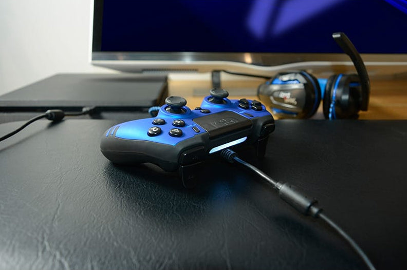 icalStuff.se Lexip METALTECH Blå USB Spelplatta Analog / Digital PC, PlayStation 4 Lexip JVAMUL00150 3760352730136 Spelkon