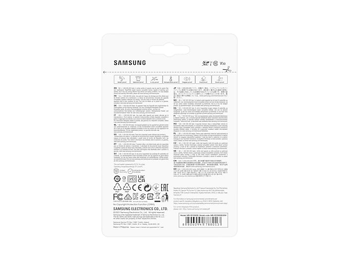 B-SD256SB/WW www.electricalstuff.se ElectricalStuff.se Samsung MB-SD256SB/WW flashminne 256 GB SDXC UHS-I Samsung MB-SD256