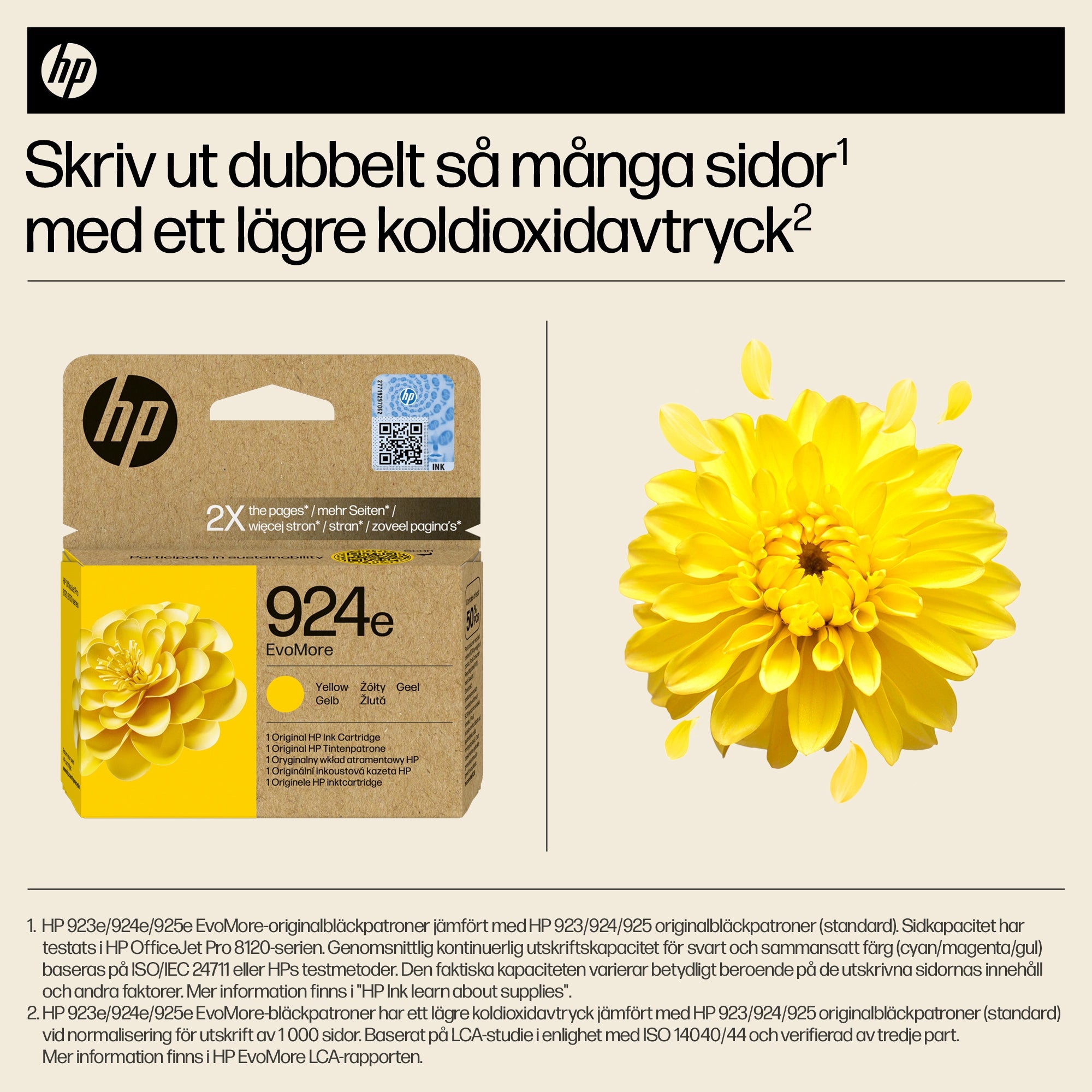 www.electricalstuff.se ElectricalStuff.se HP 924e EvoMore gul originalbläckpatron HP 4K0U9NE 0196786147470|196786147470|01