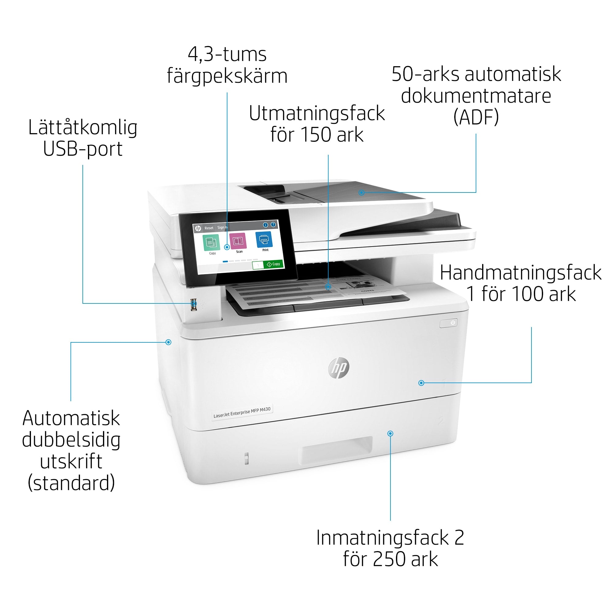 ektiv; Hög säkerhet HP 3PZ55A#B19 0193905205479|193905205479 Multifunktionsskrivare LaserJet Enterprise HP LaserJet Enterpr
