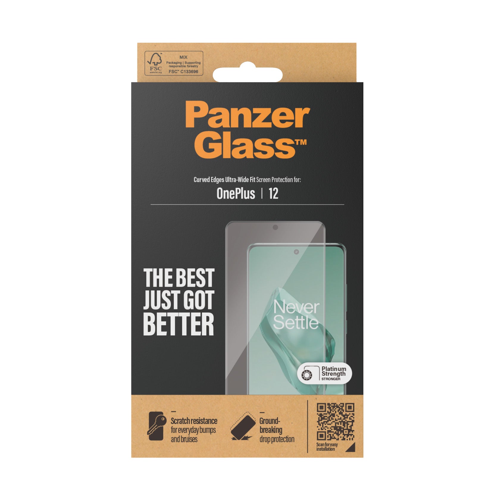 nzerGlass PANZER GLASS Genomskinligt skärmskydd OnePlus 1 styck PanzerGlass 7032 5711724070327 Skärm- och Baksidesskydd till
